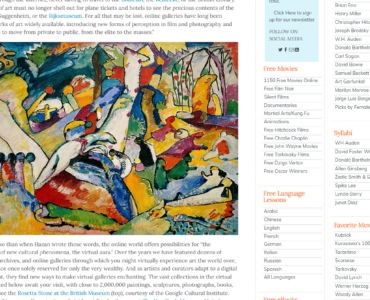 Open Culture , a lifelong learning resource